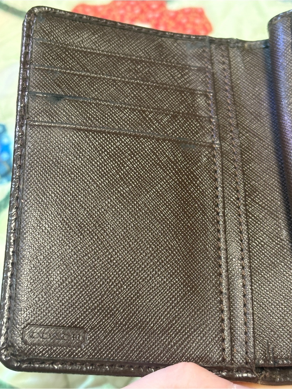 Coach Signature C Brown PVC and Leather Wallet - Picture 7 of 15